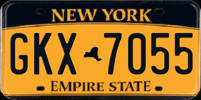 NY license plate GKX7055
