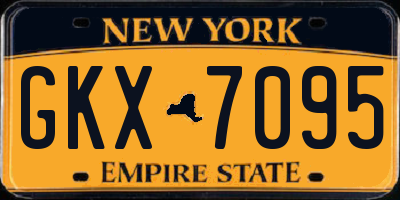 NY license plate GKX7095