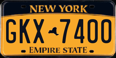 NY license plate GKX7400