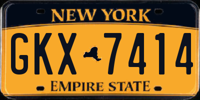 NY license plate GKX7414