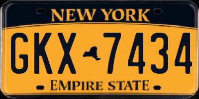 NY license plate GKX7434
