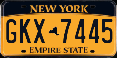 NY license plate GKX7445