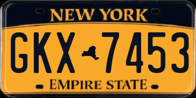 NY license plate GKX7453