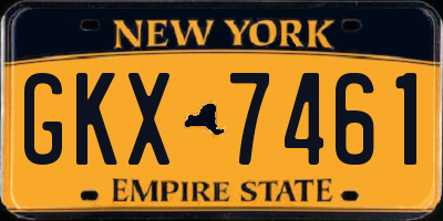 NY license plate GKX7461