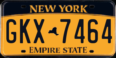 NY license plate GKX7464