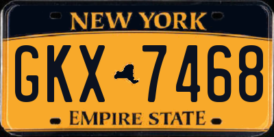 NY license plate GKX7468