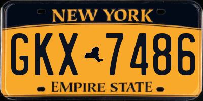 NY license plate GKX7486