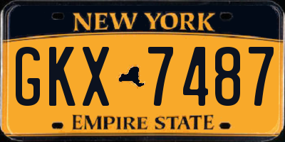 NY license plate GKX7487