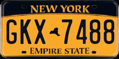 NY license plate GKX7488