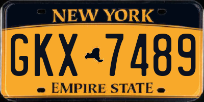 NY license plate GKX7489