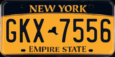 NY license plate GKX7556