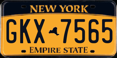 NY license plate GKX7565
