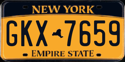 NY license plate GKX7659