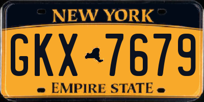 NY license plate GKX7679