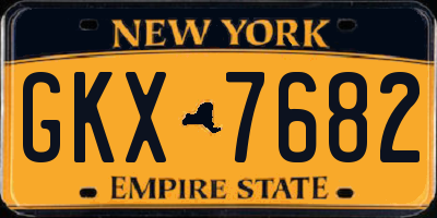 NY license plate GKX7682