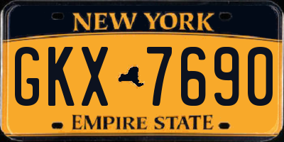 NY license plate GKX7690