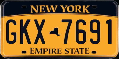 NY license plate GKX7691