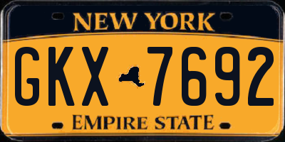 NY license plate GKX7692