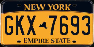 NY license plate GKX7693