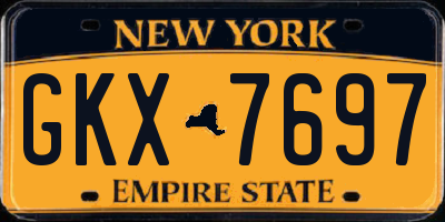 NY license plate GKX7697