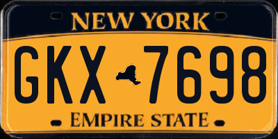 NY license plate GKX7698