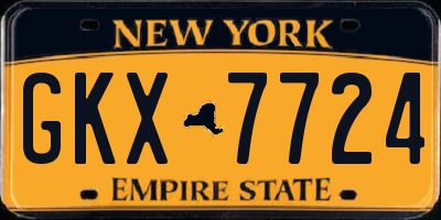 NY license plate GKX7724