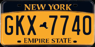 NY license plate GKX7740