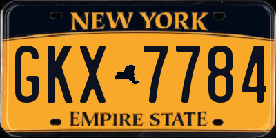 NY license plate GKX7784