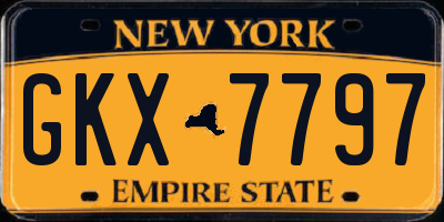 NY license plate GKX7797