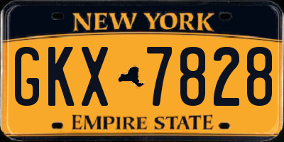 NY license plate GKX7828