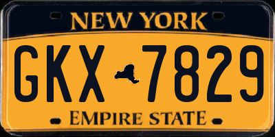 NY license plate GKX7829