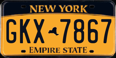 NY license plate GKX7867