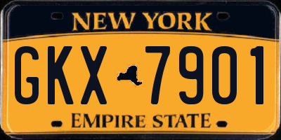 NY license plate GKX7901
