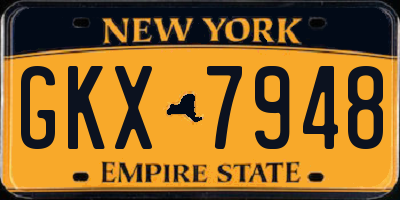 NY license plate GKX7948