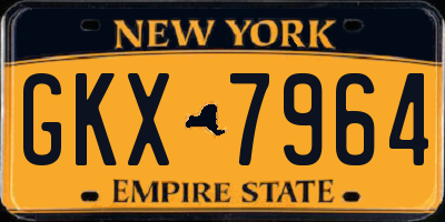 NY license plate GKX7964