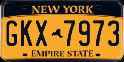 NY license plate GKX7973