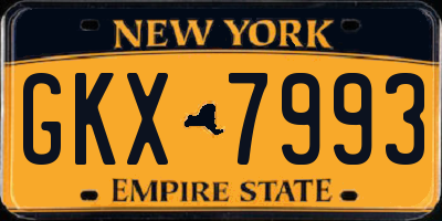 NY license plate GKX7993