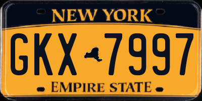 NY license plate GKX7997