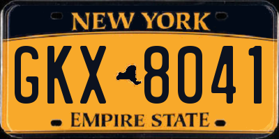 NY license plate GKX8041