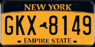 NY license plate GKX8149