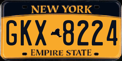 NY license plate GKX8224