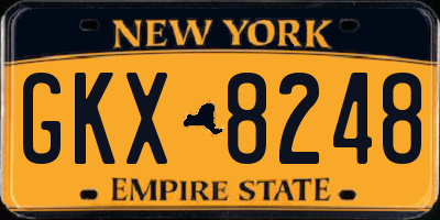 NY license plate GKX8248