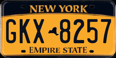 NY license plate GKX8257