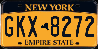NY license plate GKX8272