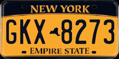 NY license plate GKX8273