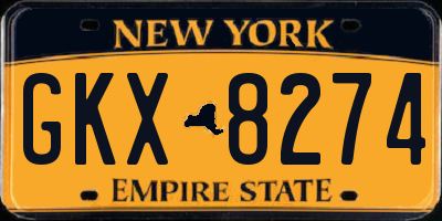 NY license plate GKX8274