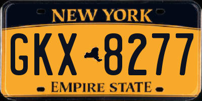 NY license plate GKX8277