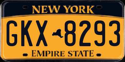 NY license plate GKX8293