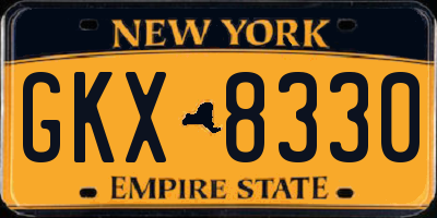 NY license plate GKX8330