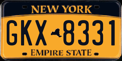 NY license plate GKX8331